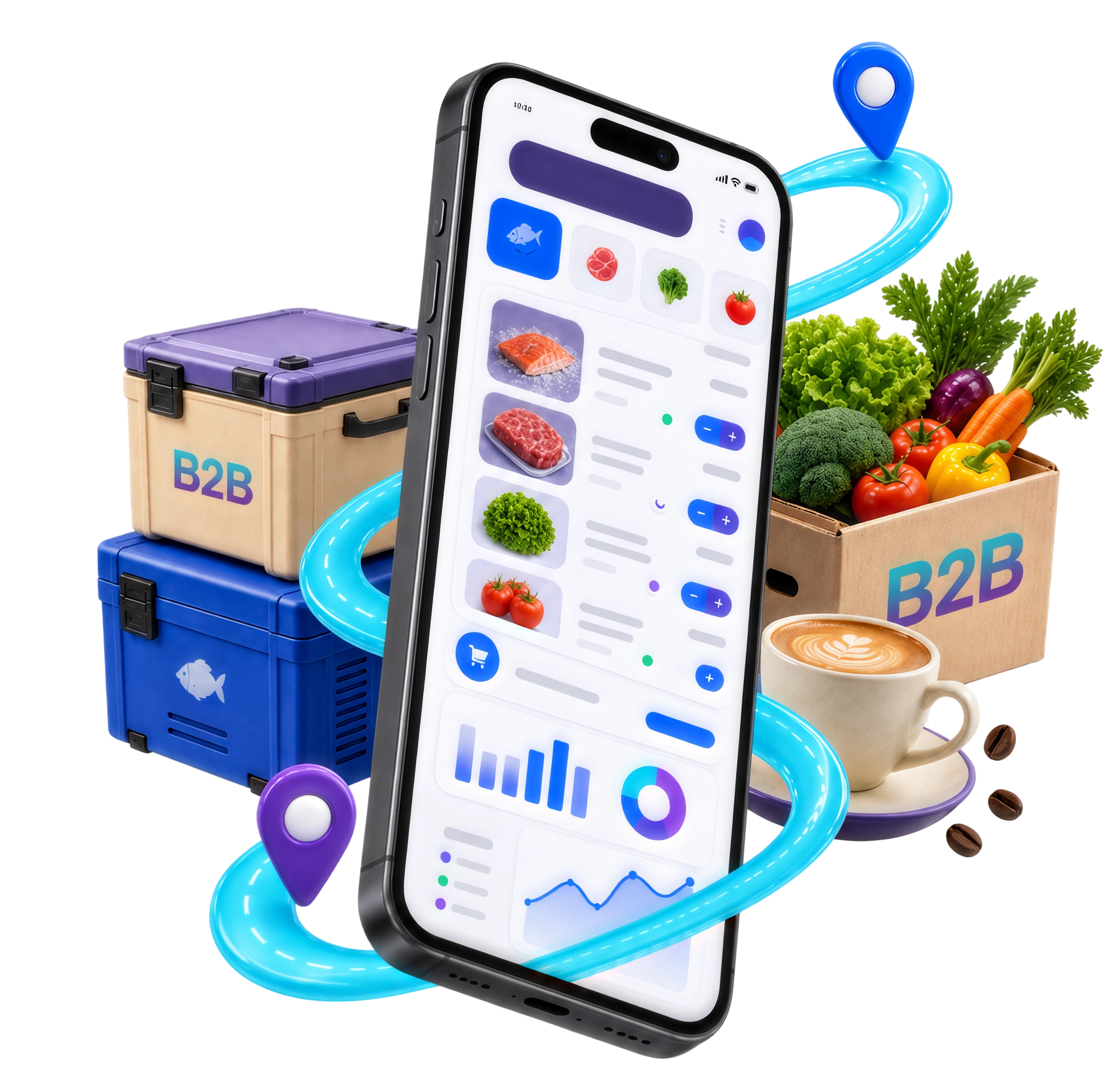 فريق B2B في مستودع التجهيز